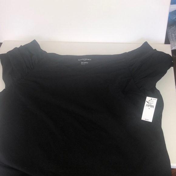 Banana Republic Elegant Black Off Shoulder Top xl - Picture 3 of 4
